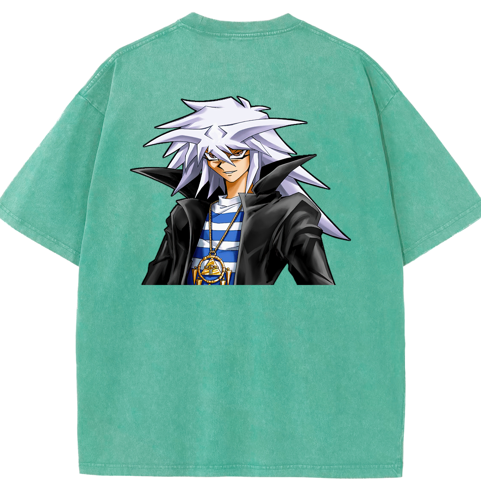 （画像用） 遊☆戯☆王 Yu-Gi-Oh! 綿100% ヴィンテージ風 半袖Tシャツ（背面プリント）